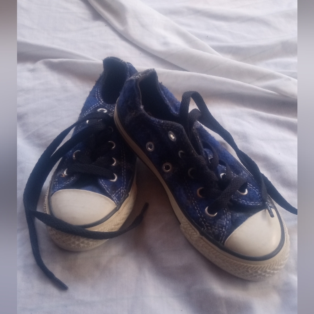 Converse Blue and Black Sneakers with Rubber Toe Caps
